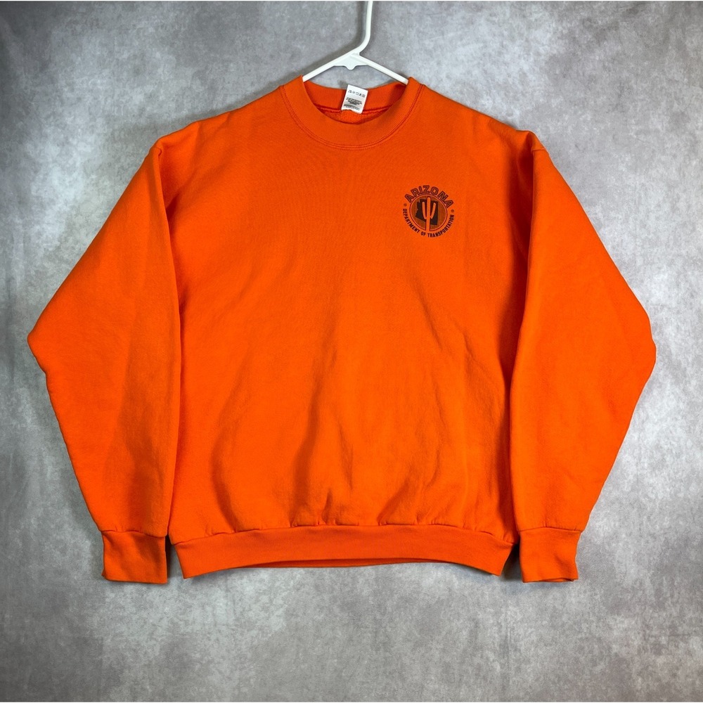 VINTAGE Arizona Department of Transportation Sweatshirt Adult XL Orange 90s USA